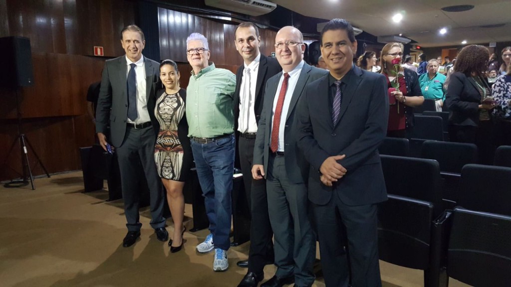 Com os diretores do Banco da Amazônia, o presidente e sua esposa